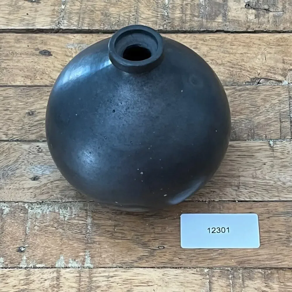 Studio Art Blackware Pottery Bud Vase 5.5